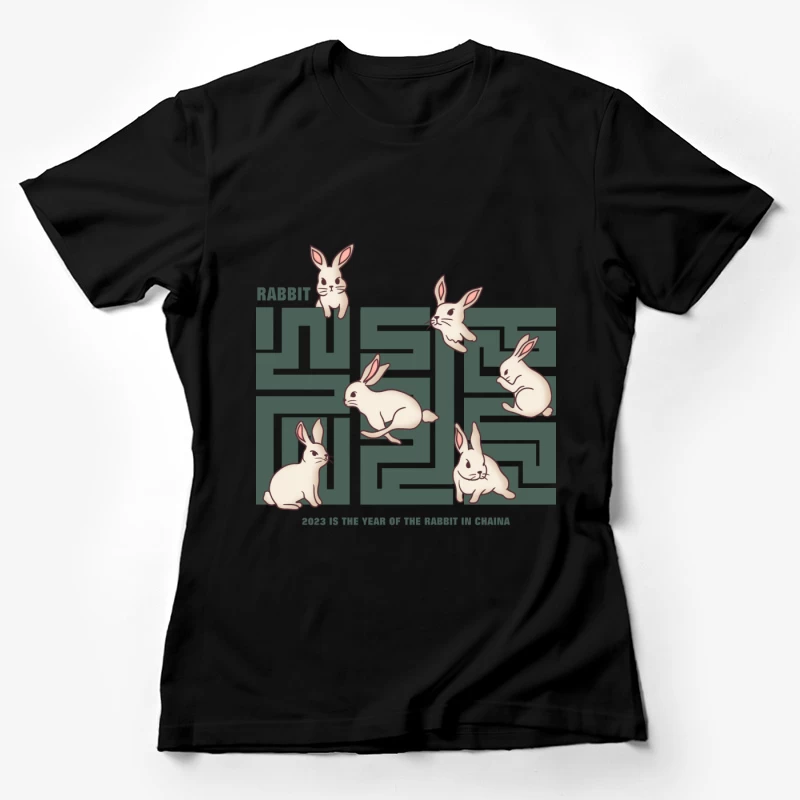 Jahr des Hasen 2023 - Labyrinth Design Damen T-Shirt