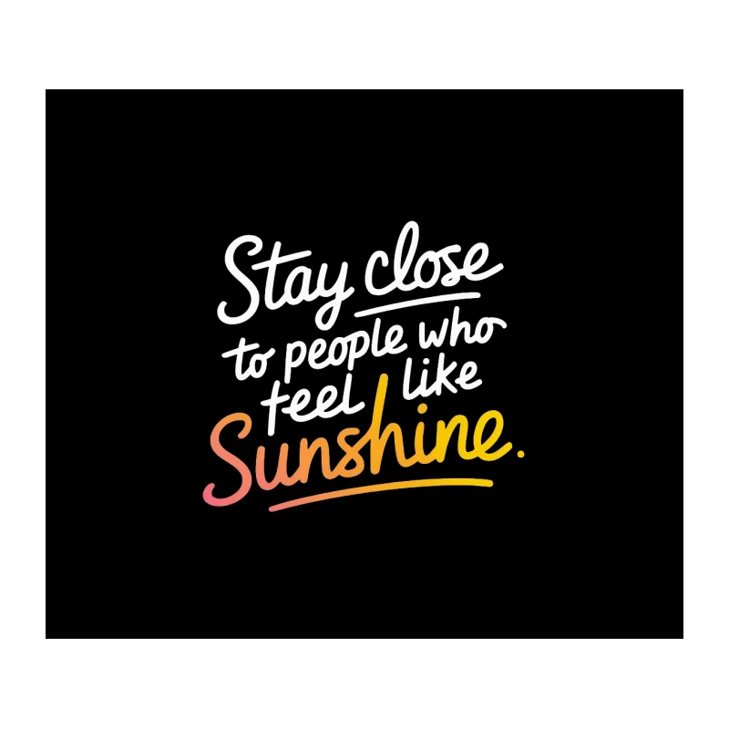 Cheerful Sunshine Gradient Typography Tapestry