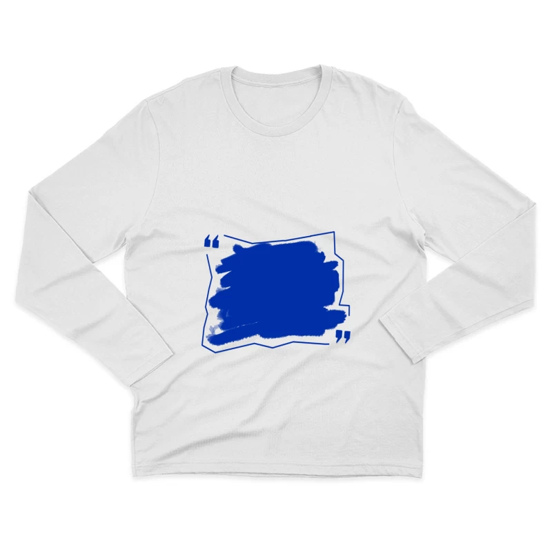 Blaue Tintenzeichnung Herren Langarm T-Shirt
