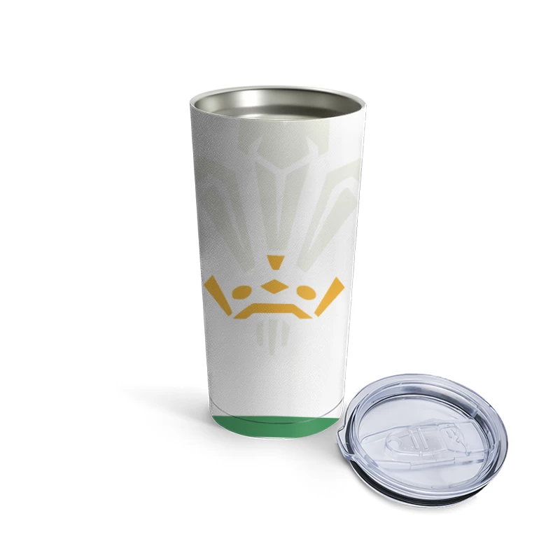 New Official Wru Welsh Rugby Printed Contrast Travel Mug