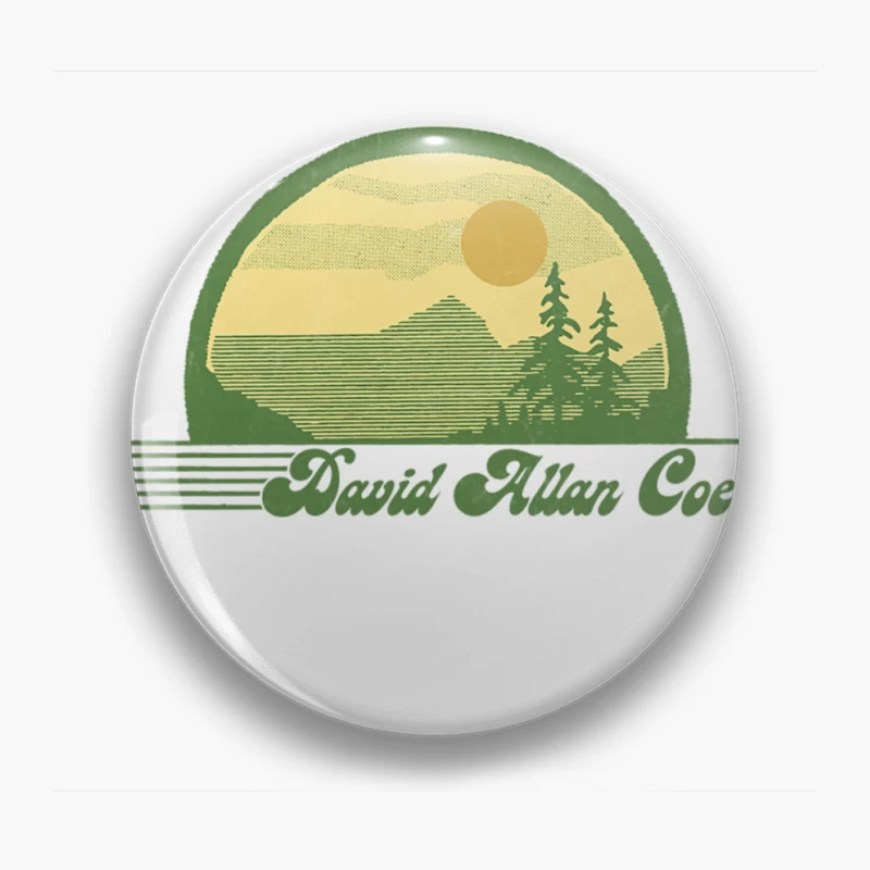 David Allan Coe  Retro Style Country Fan Design Pin