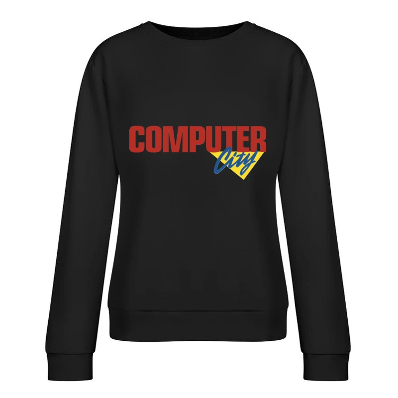 Computer City Female Pullover Sweatshirt