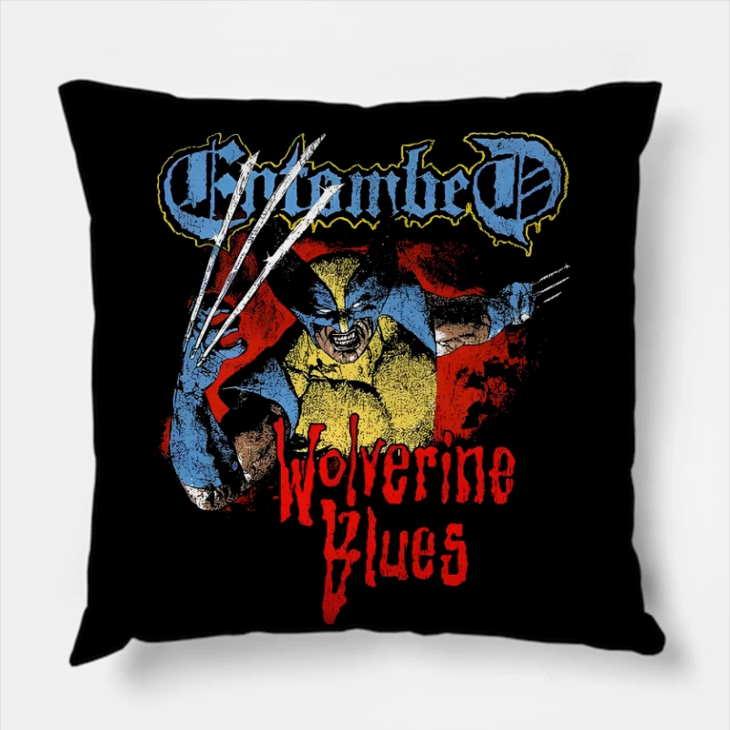 Entombed Wolverine Blues Edition Throw Pillow