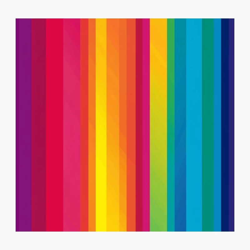 Vibrant Rainbow Spectrum of Vertical Stripes Throw Pillow