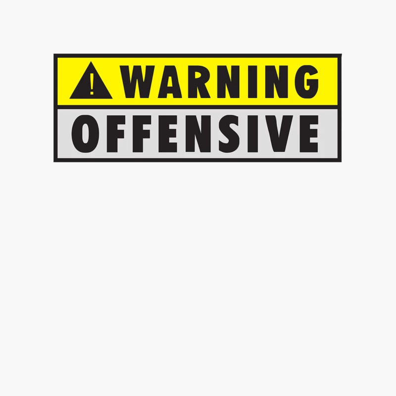 Warning Offensive Mens Funny Cotton Tote Bag