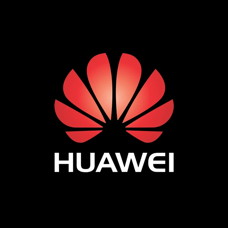 Huawei Red Corporate Logo Design Tapestry