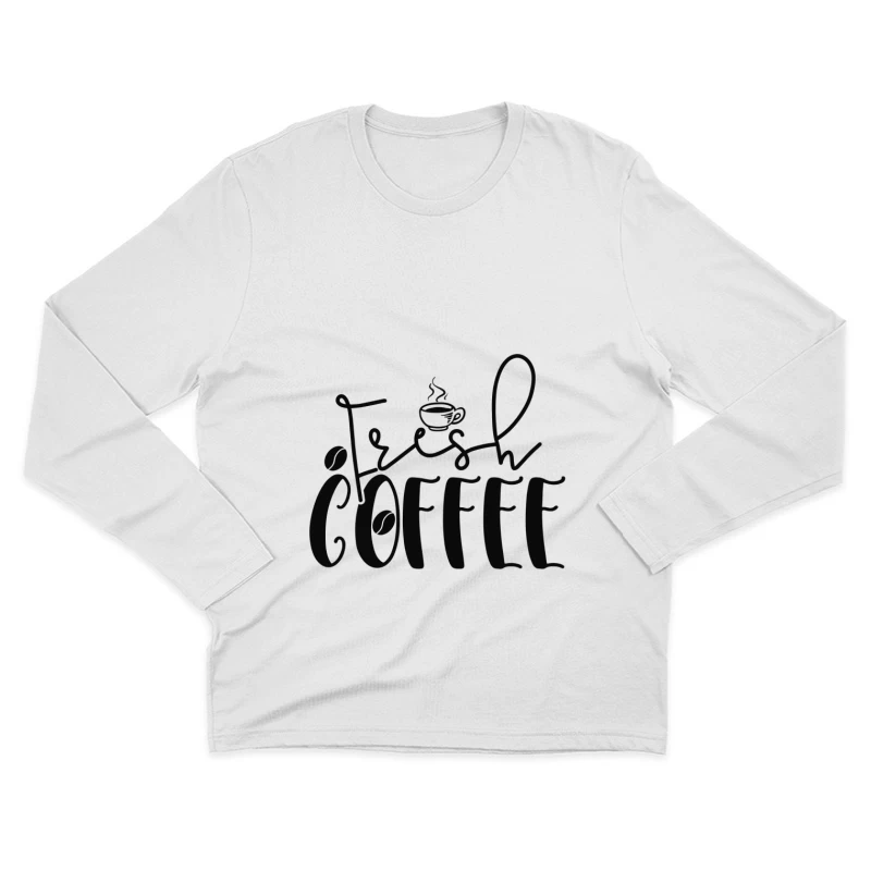 Design Café Frais Homme Manches Longues T-Shirt