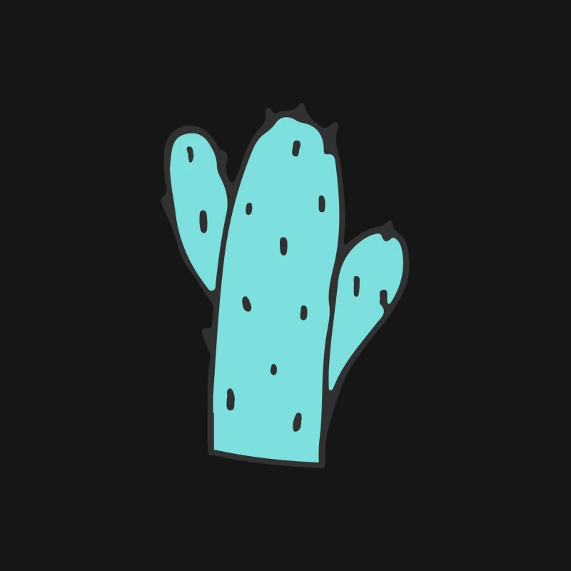 Cactus stylisé bleu Femme T-Shirt