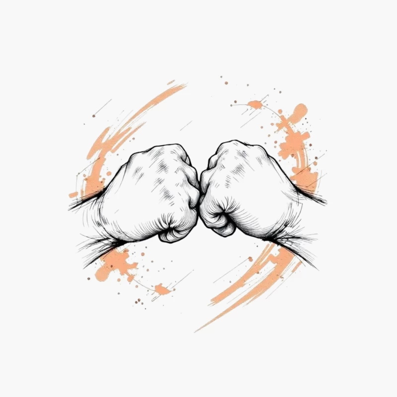 Fist Bump: A Symbolic Gesture of Unity and Solidarity Cotton Tote Bag