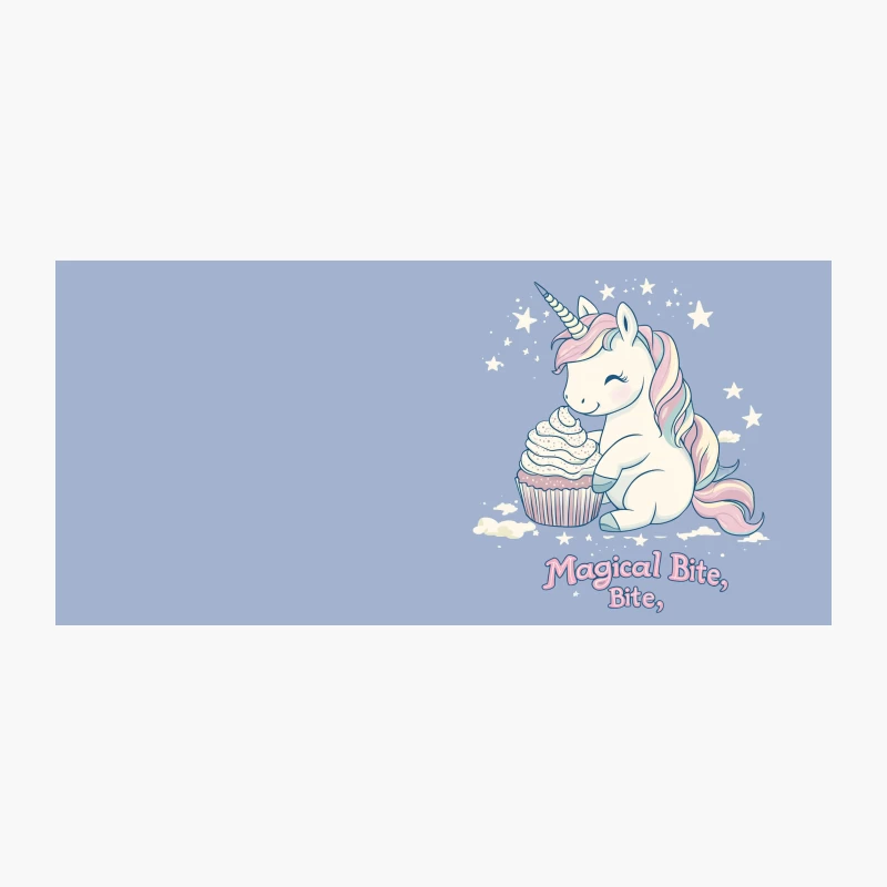 Magical Unicorn Enjoying a Sweet Cupcake Coffee Mug