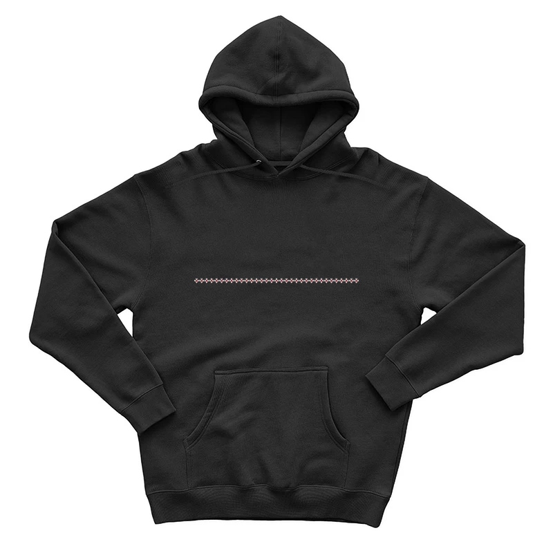 Motif géométrique en noir, blanc et rouge Homme Sweat à capuche