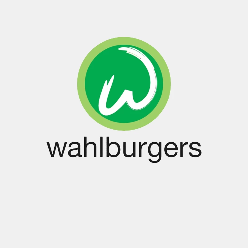 Wahlburgers Restaurant Chain Green Circle Logo Design Male Tank Top