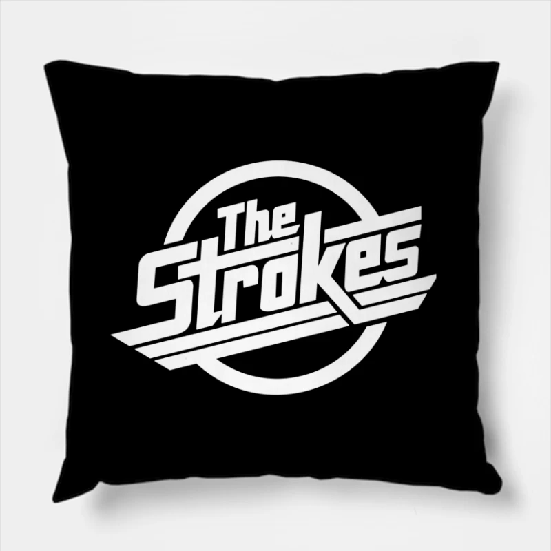 The Strokes Band Logo Outline Throw Pillow