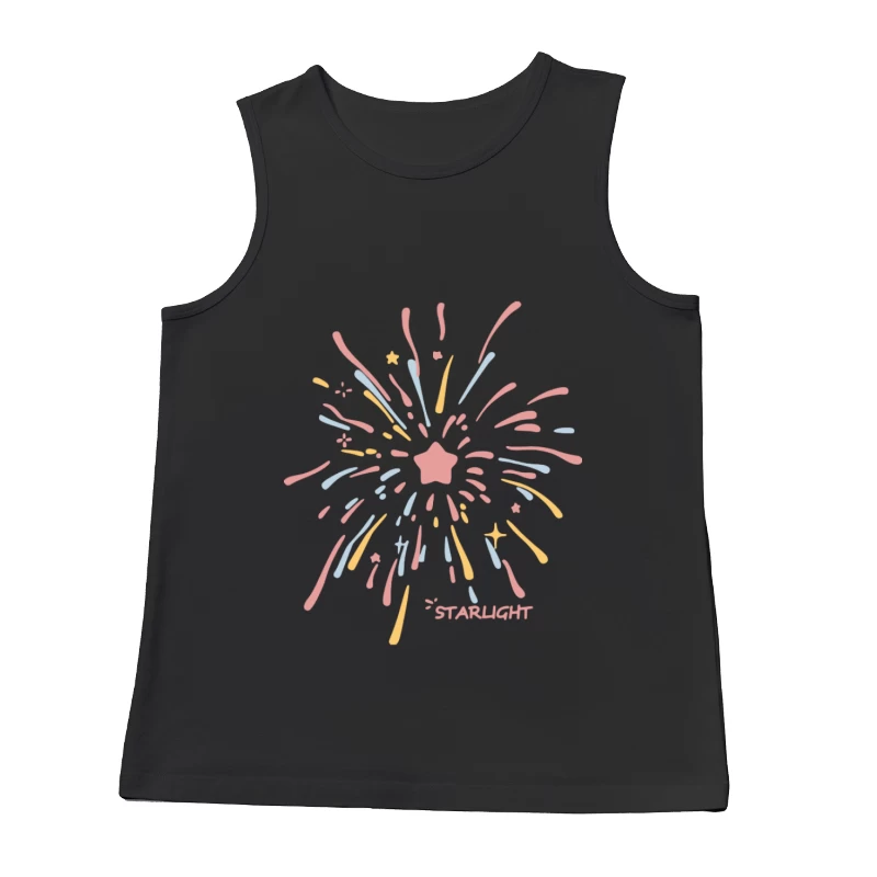 Buntes Feuerwerk mit Sternform Herren Tanktops