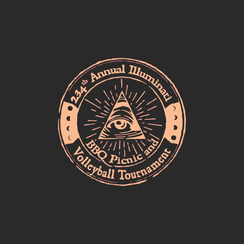 Annual Illuminati Picnic and Volleyball Tournament Logo Baseball Cap