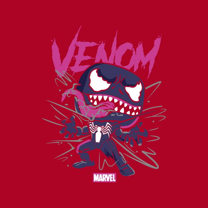Cartoon Venom Character Illustration Tapestry
