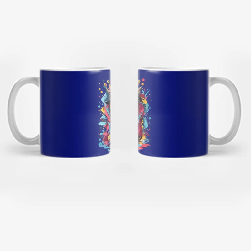 Artistic Skull with Crown Coffee Mug