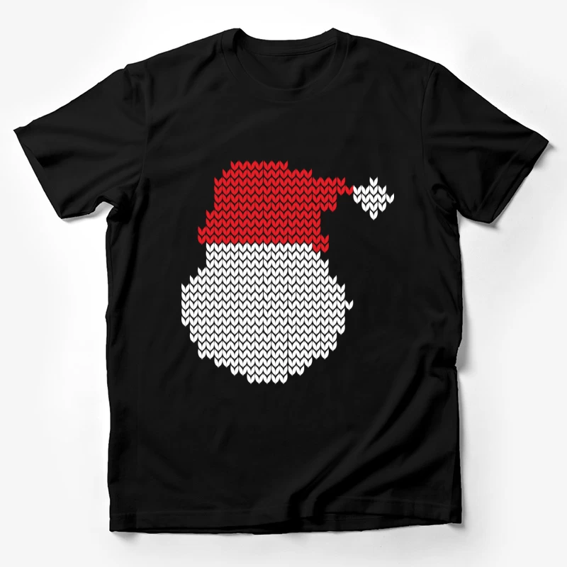 Bonhomme de neige avec chapeau de Noël en pixel art Homme T-Shirt