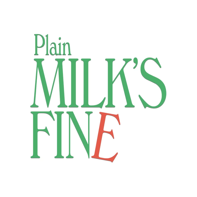 Plain Milk's Fine Typography Design Pin