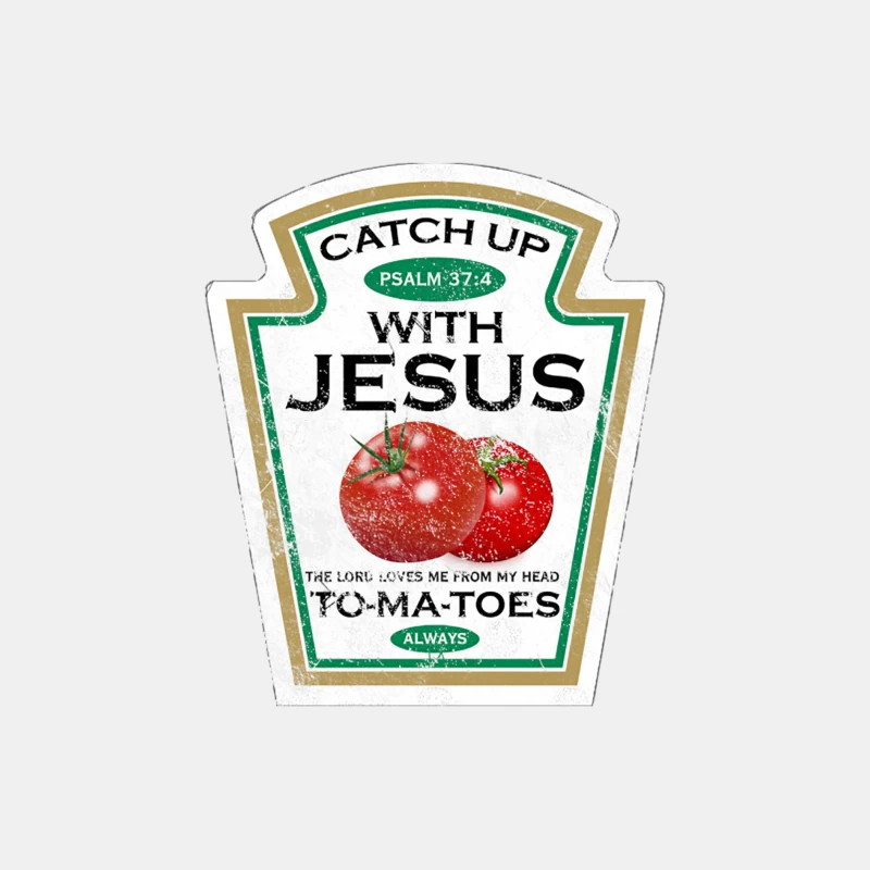 Catch Up with Jesus: Tomato-Themed Religious Humor Male Tank Top