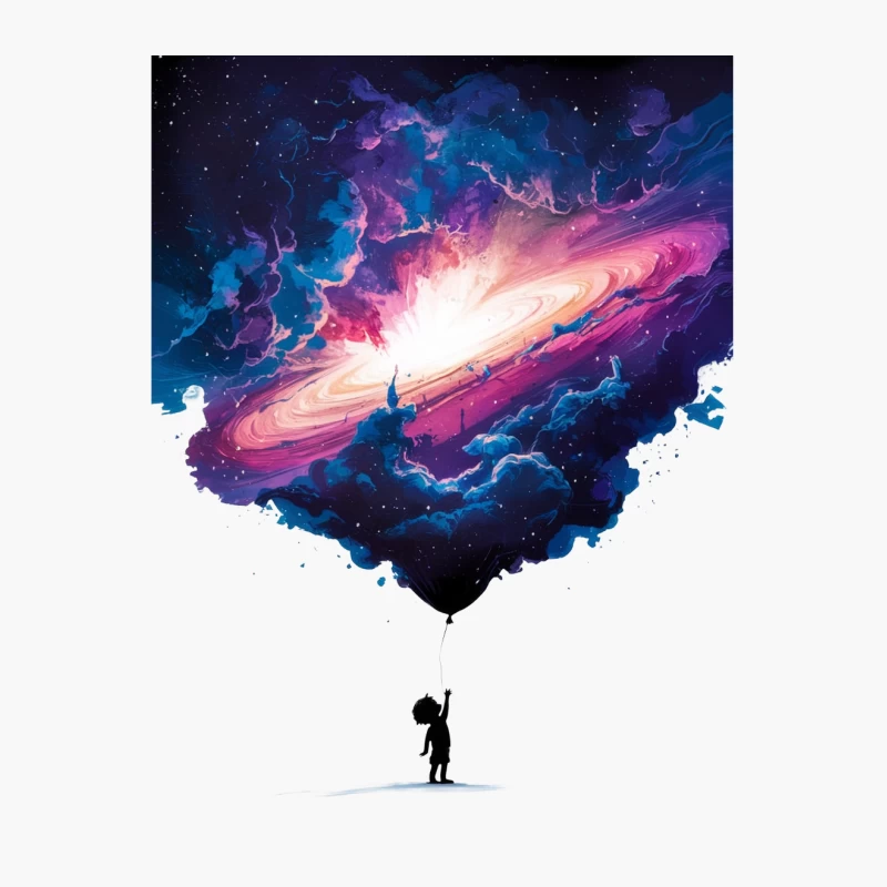Cosmic Wonder: A Silhouette's Galaxy Dream Cotton Tote Bag