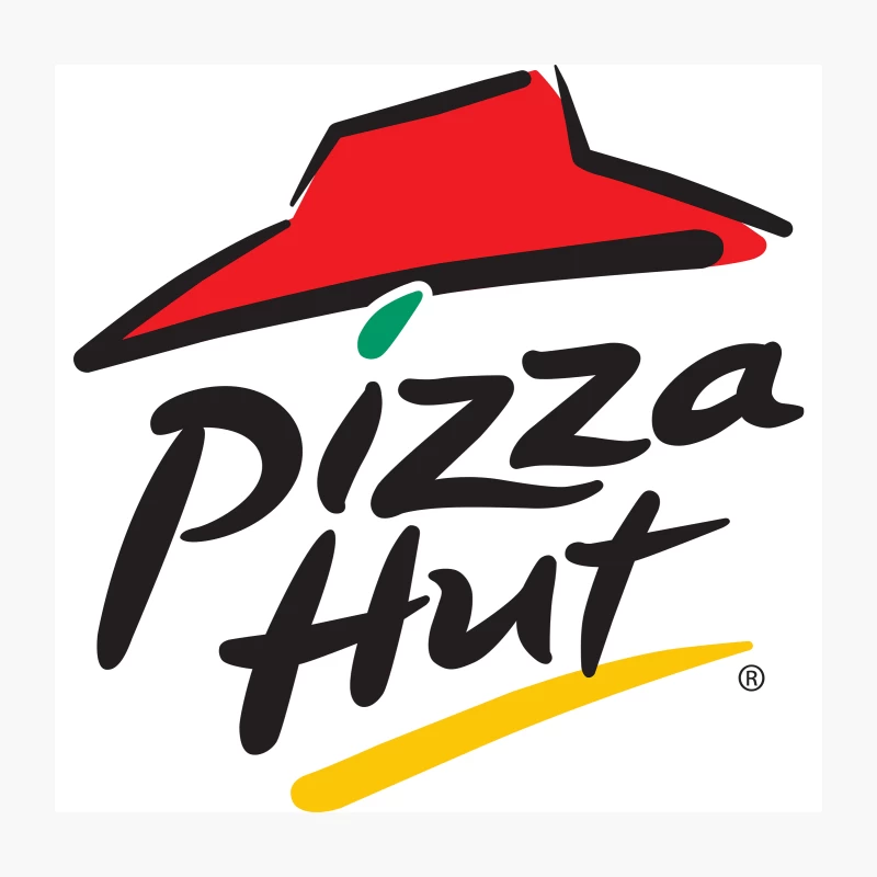 Pizza Hut Classic Red Roof Logo Design Throw Pillow