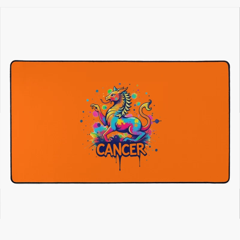 Astrological Cancer Zodiac Illustration Desk Mat
