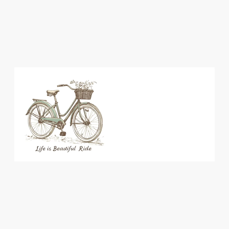 Vintage Bicycle Illustration with Inspirational Quote Coffee Mug