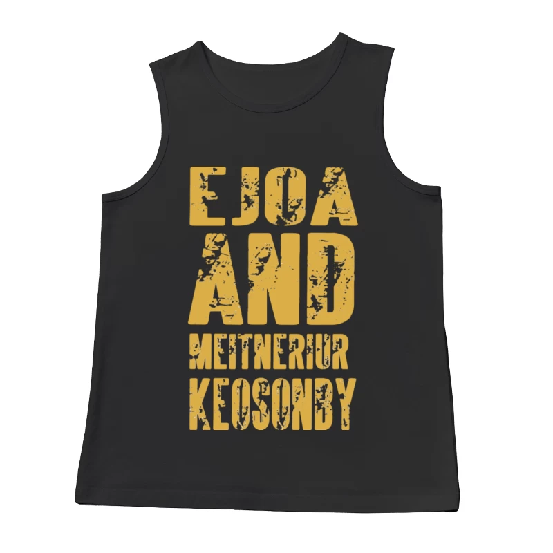 Grunge-Schrift in Gelb Herren Tanktops