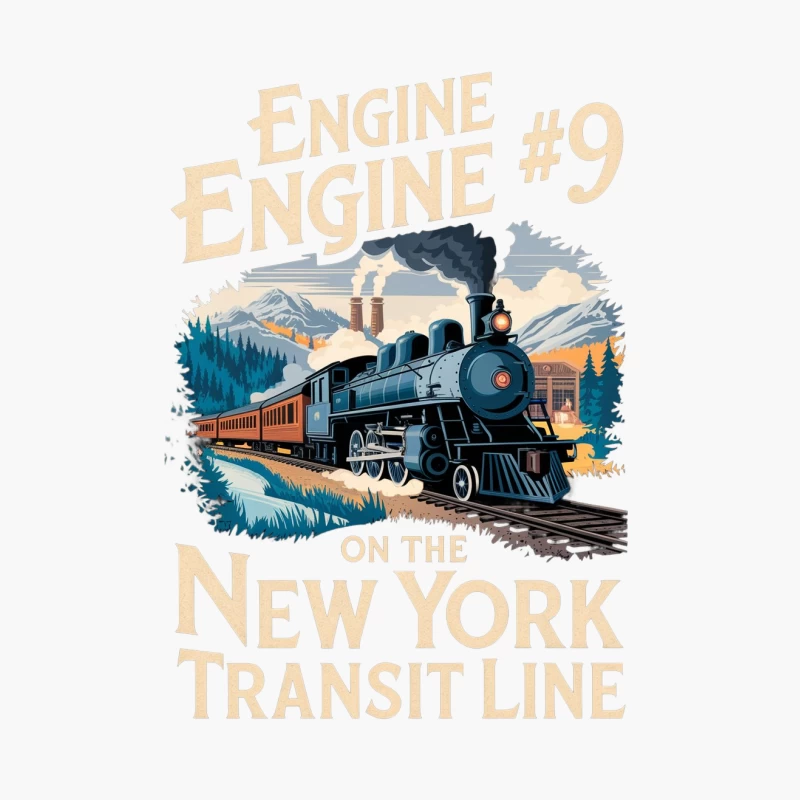 Nostalgic Steam Engine Journey on the New York Transit Line Cotton Tote Bag