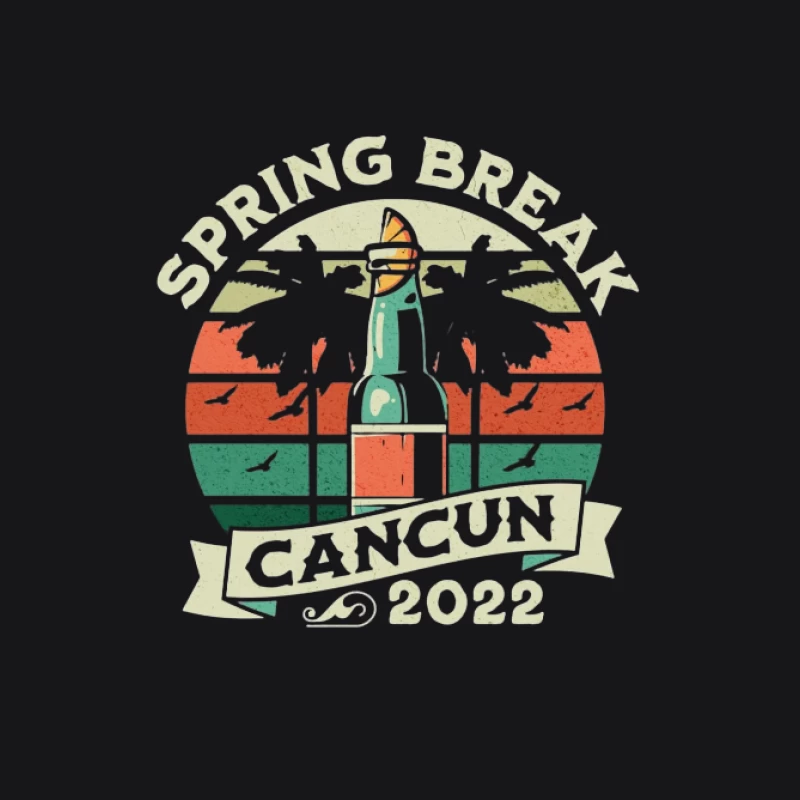 Frühlingsferien Cancun 2022 Design Herren Pullover Hoodie