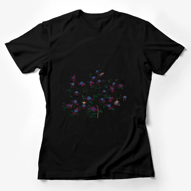 Buntes Spielzeug auf Zweigen Damen T-Shirt
