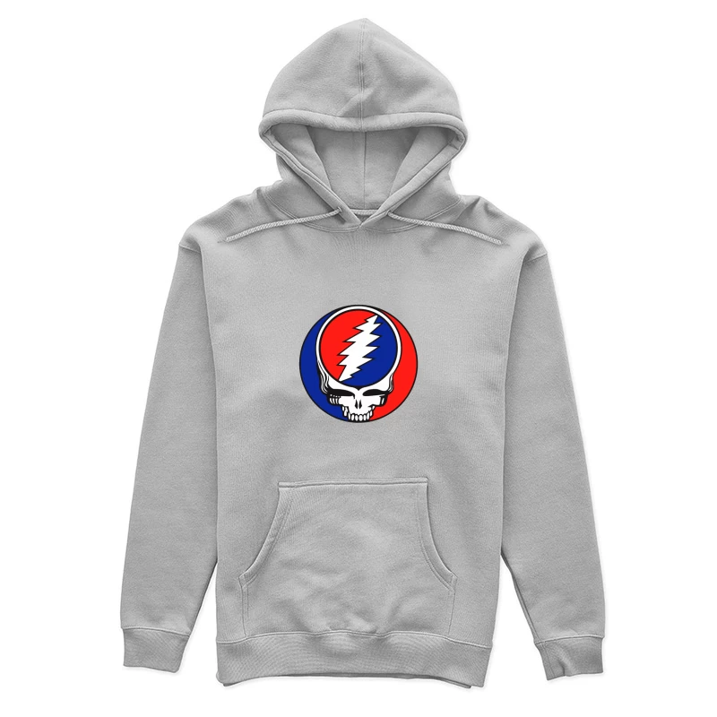 Grateful Dead Classic Skull and Lightning Bolt Logo Design Female Pullover Hoodie