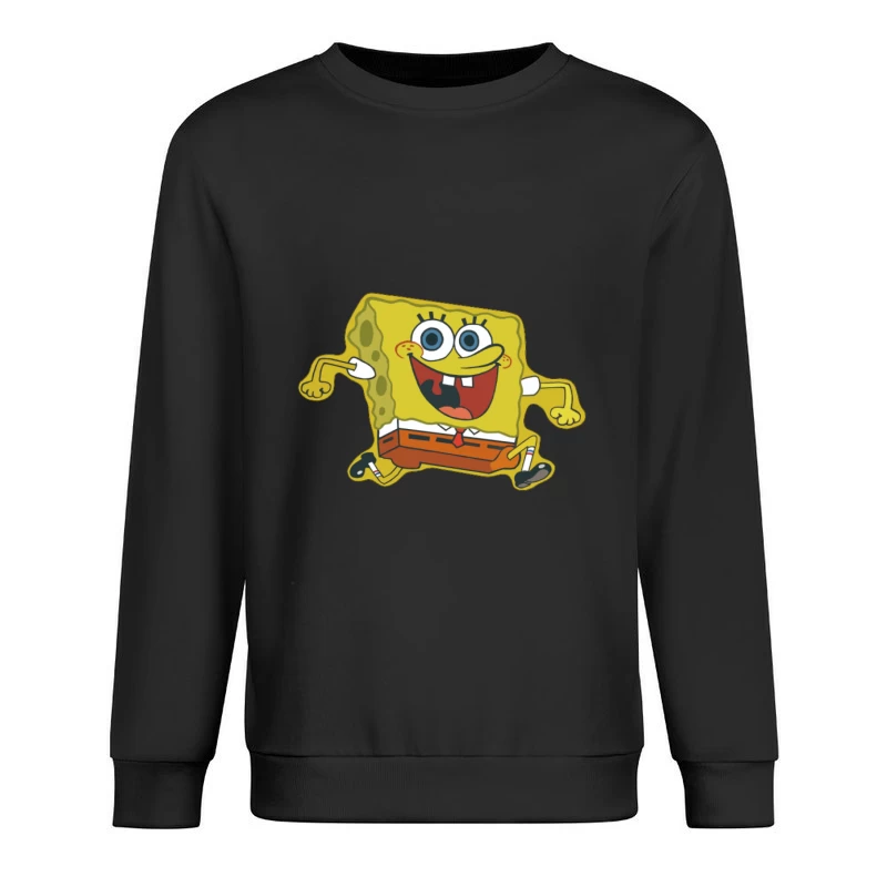 Personaggio giallo dei cartoni animati felice Felpa pullover Uomo