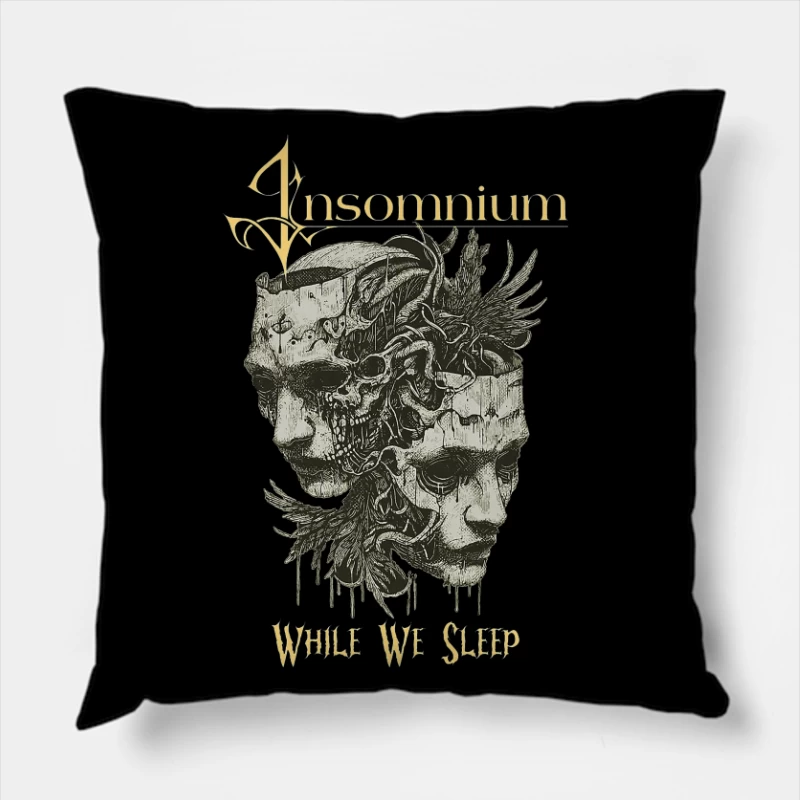 Insomnium While We Sleep Throw Pillow