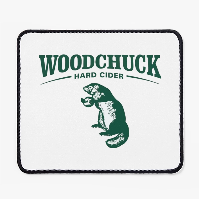 Woodchuck Hard Cider Green Logo with Mascot Design Mouse Pad