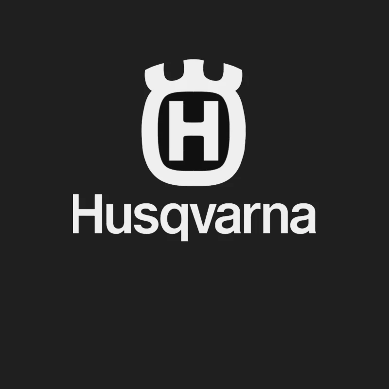 Husqvarna Brand Logo in Black and White Male Tank Top