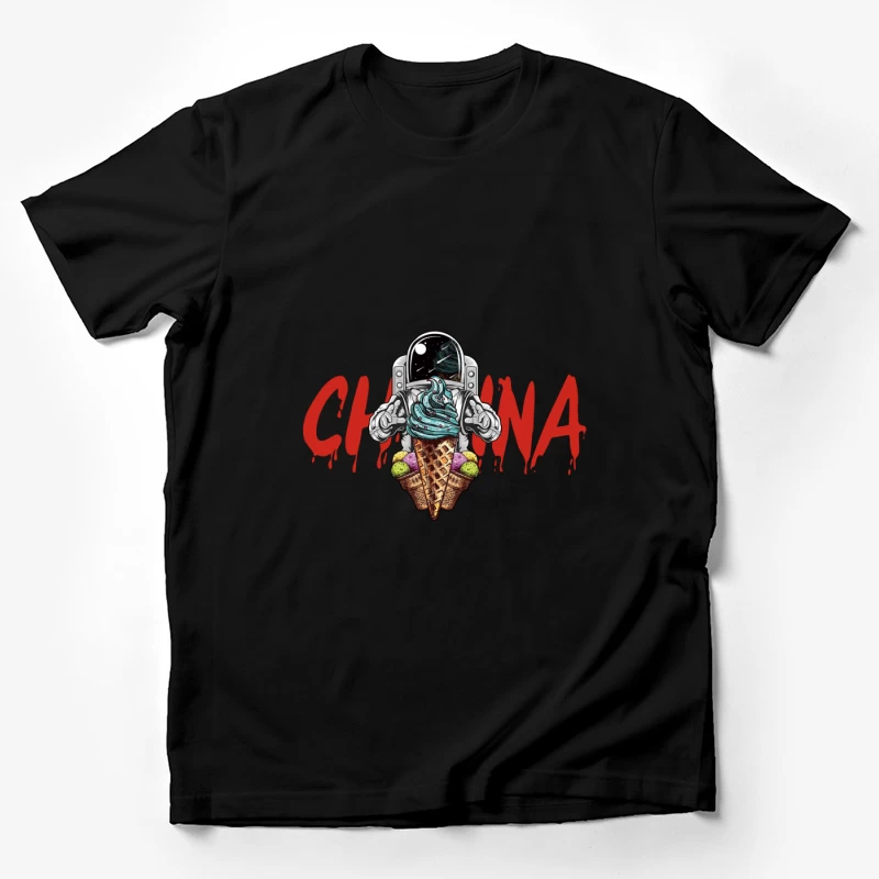 Astronaut mit Eiscreme Herren T-Shirt