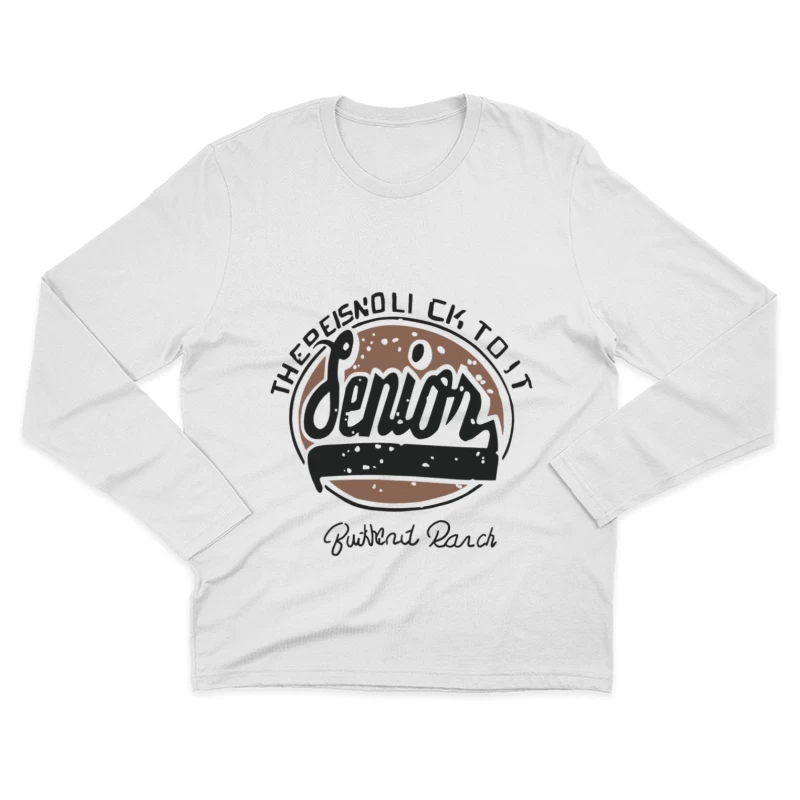 Senior Design auf Büffelleder Herren Langarm T-Shirt
