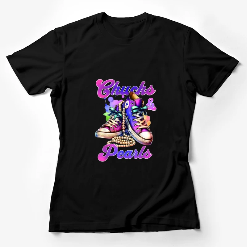 Chuck colorés avec des perles Femme T-Shirt