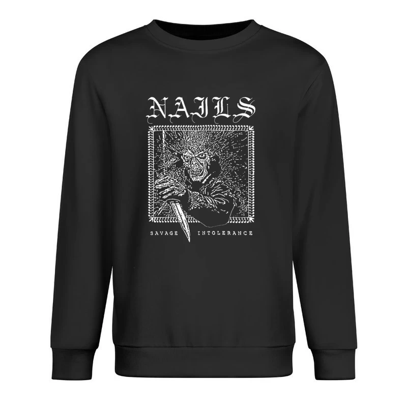 Nails Savage Intolerance Male Pullover Sweatshirt