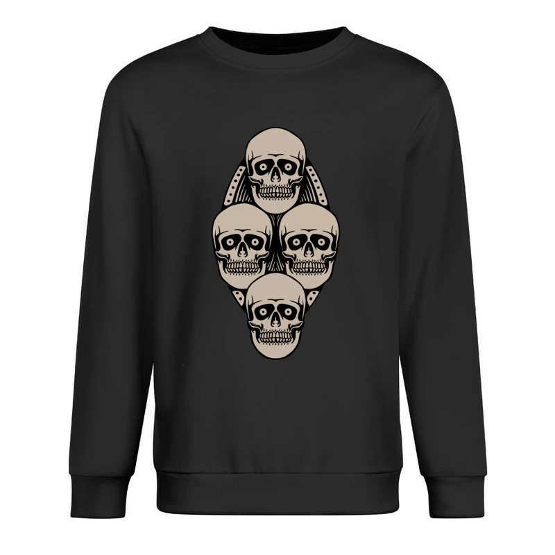 Artistic Skull Design Male Pullover Sweatshirt