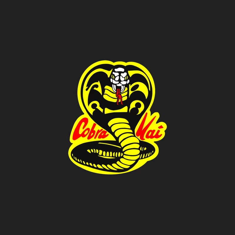 Cobra Kai Martial Arts Dojo Logo with Strike-Ready Snake Bucket Hat