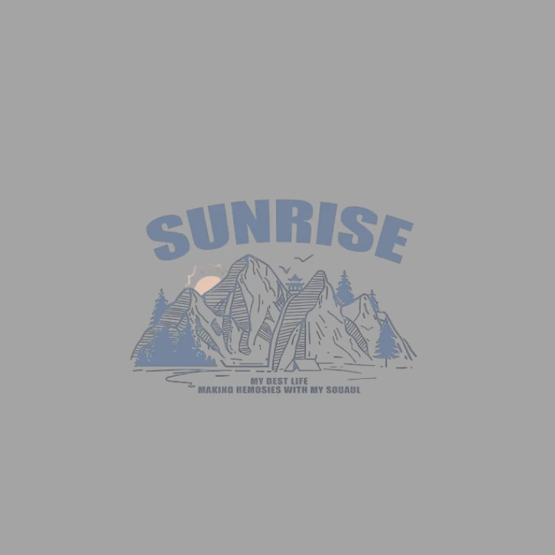 Berglandschaft bei Sonnenaufgang Herren T-Shirt