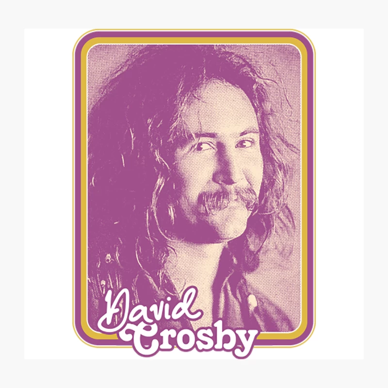 David Crosby  Retro Style Fan Art Throw Pillow