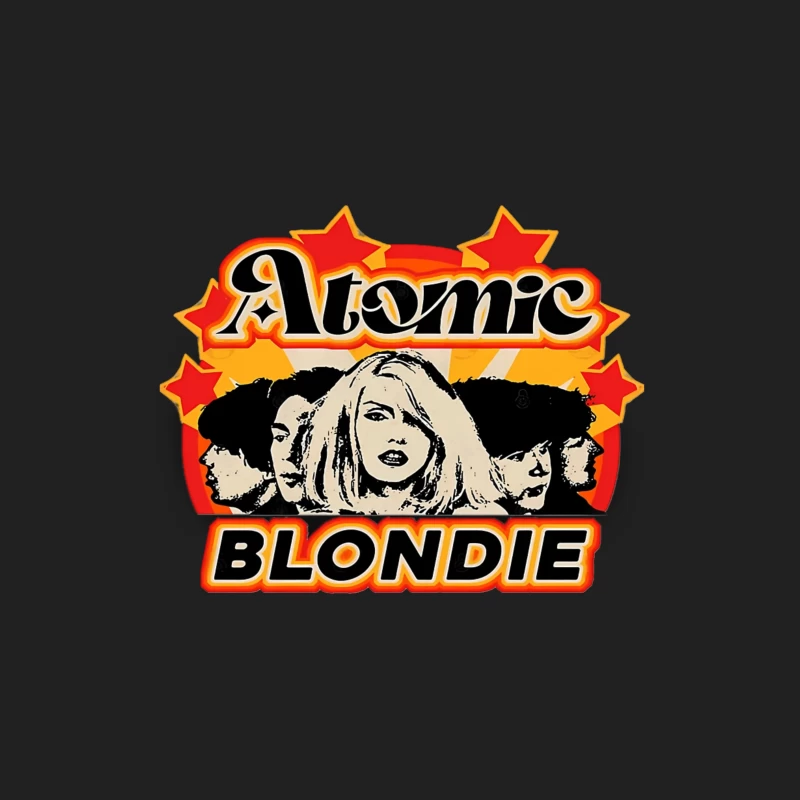 Atomic by Blondie - Retro Band Logo Design Bucket Hat