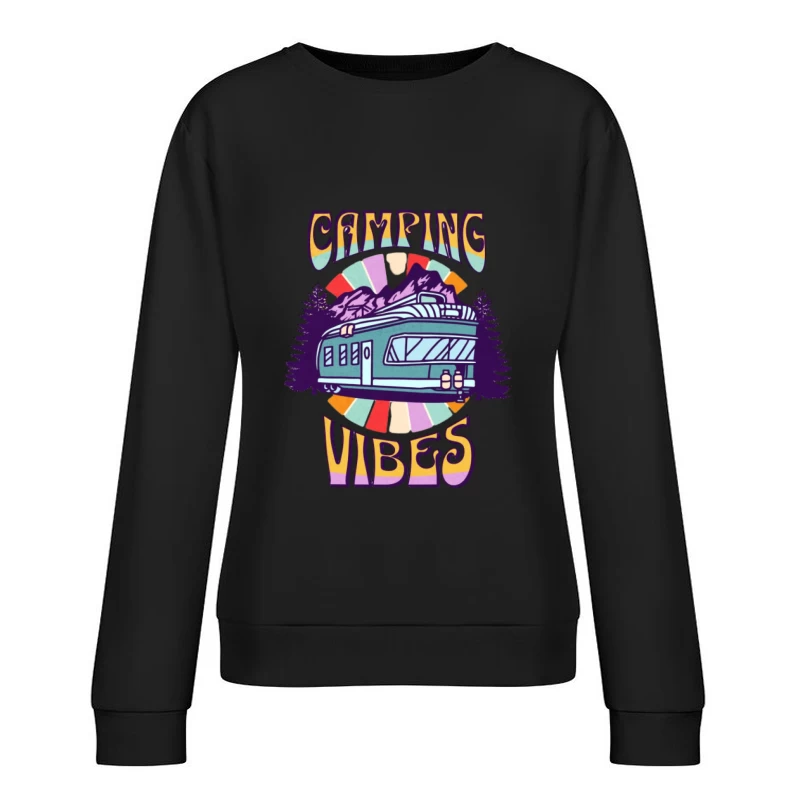 Retro Camping Wohnwagen Damen Pullover Sweatshirt