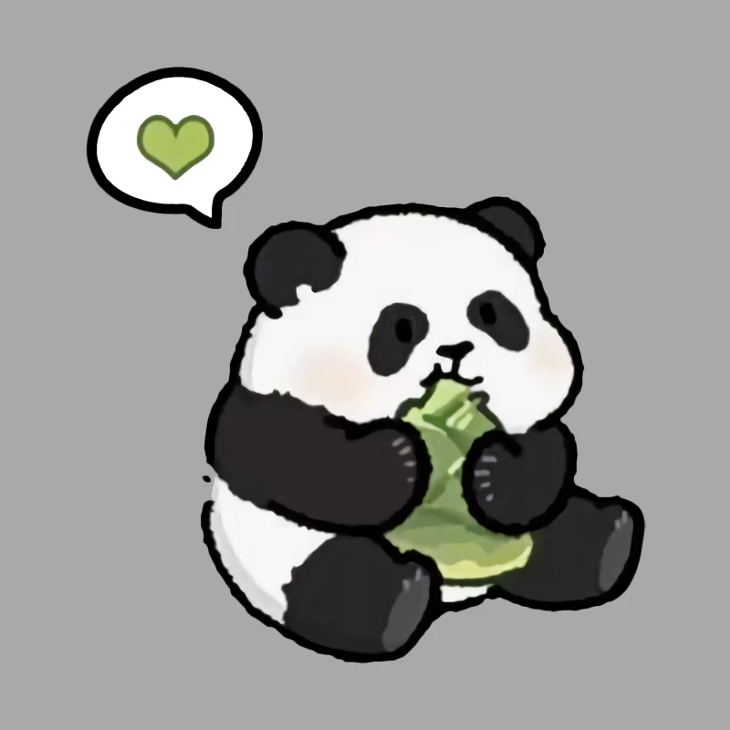 Niedlicher Panda mit Herz und Bambus Herren Pullover Hoodie
