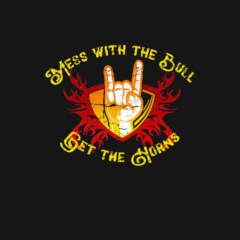 Mess with Bull - Get the Horns, distressed Female Long Sleeve T-Shirt