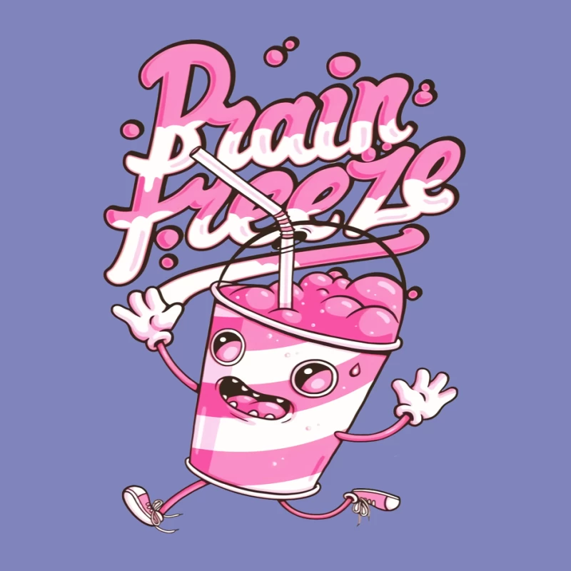 Fun Cute Cartoon Drink with Brain Freeze Pin